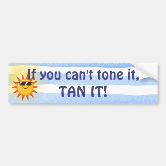 Summer Sunグラフィックと引用文 バンパーステッカー (正面)