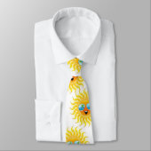 Summer Sun Cartoon with Sunglasses tie ネクタイ (タイ)