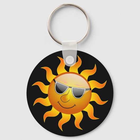 Summer Sun funny Keychain キーホルダー (正面)