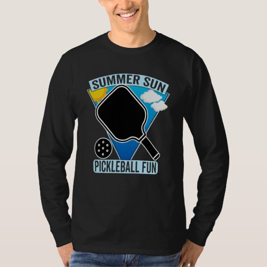 Summer Sun Pickleball Fun Summers Playing Pickebal Tシャツ (正面)