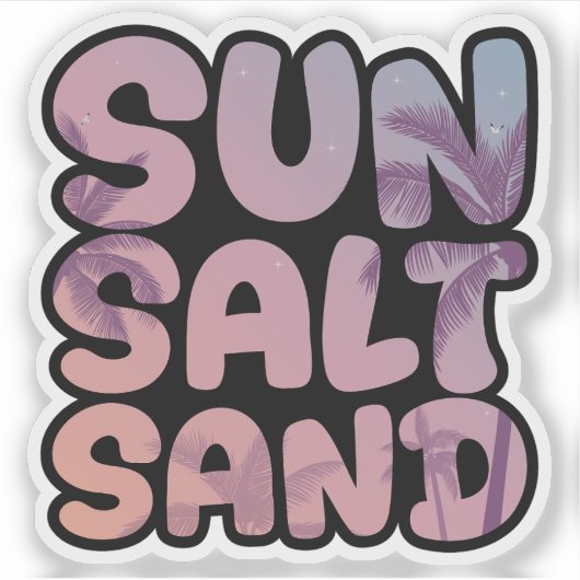 Summer Sun Salt Sand Beach Trip シール (正面)