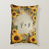 Summer Sunflower Garden Design アクセントクッション (裏面(縦))