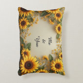 Summer Sunflower Garden Design アクセントクッション (正面(垂直))