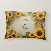 Summer Sunflower Garden Design アクセントクッション (裏面)