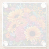 Summer Sunflower magic ガラスコースター (裏面)