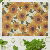 Summer Sunflowers キッチンタオル (折り畳み)