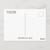 Summer Sunrise in Northern MNポストカード ポストカード (裏面)