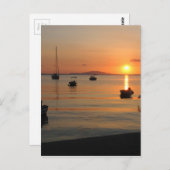 Summer Sunset in Novalja in Croatia ポストカード (正面/裏面)