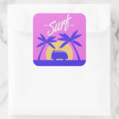 Summer Surfスタンプ スクエアシール (バッグ)