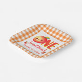 Summer Sweet Peach Birthday  ペーパープレート (傾斜あり)