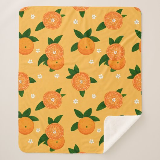 Summer Tangerines シェルパブランケット (正面)