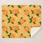 Summer Tangerines シェルパブランケット (正面(横))
