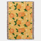 Summer Tangerines スローブランケット (正面縦)