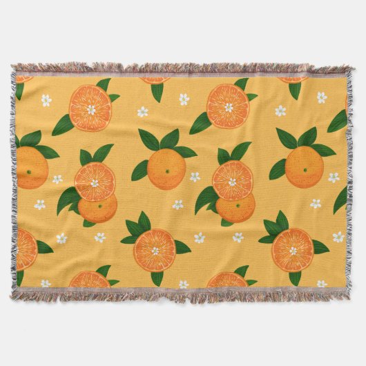 Summer Tangerines スローブランケット (正面)