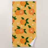 Summer Tangerines ビーチタオル (正面)