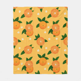 Summer Tangerines フリースブランケット