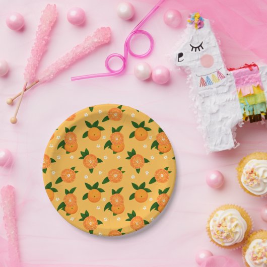Summer Tangerines ペーパープレート (パーティー)