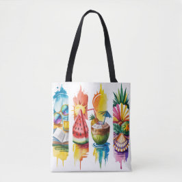 SUMMER THEMED BRUSHSTROKES SCENES トートバッグ