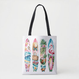 SUMMER THEMED BRUSHSTROKES SCENES トートバッグ