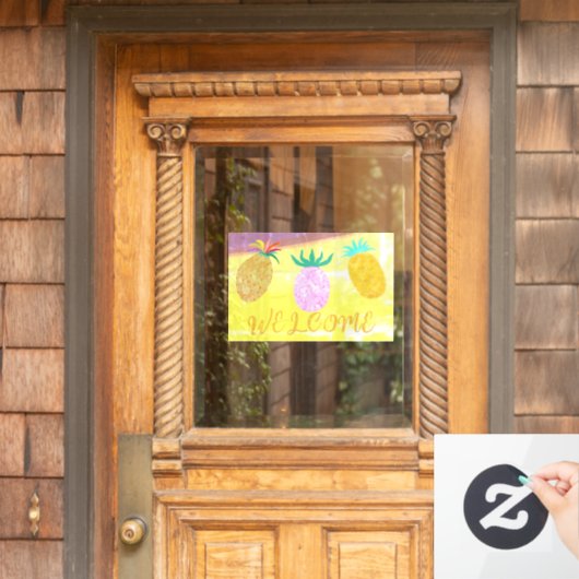 Summer Tiki Pineapple Luau ウィンドウサイン (ホームデコレーション)
