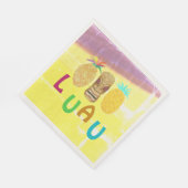 Summer Tiki Pineapple Luau スタンダードランチョンナプキン (角)