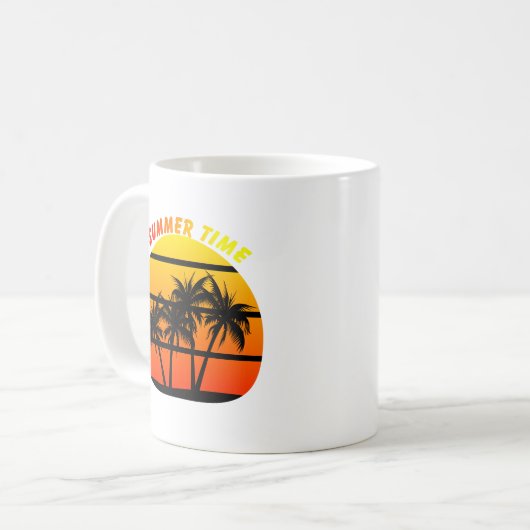 Summer time コーヒーマグカップ (正面左)