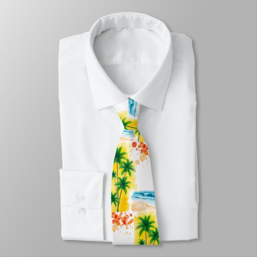 “Summer Time” beach design  ネクタイ (タイ)