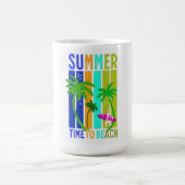 Summer Time to Beach – Retro Surf Vibes Graphic コーヒーマグカップ (中央)