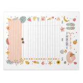 Summer To-Do List Note Pad Bucket List ノートパッド (正面)