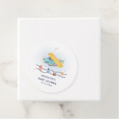 Summer Travel Adventure Sea Airplane Baby Shower フェイバータグ (インサイチュ)