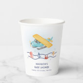 Summer Travel Adventure Sea Airplane Baby Shower 紙コップ (裏面)