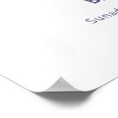 Summer Travel Sea Airplane Baby Shower Welcome ポスター (角)