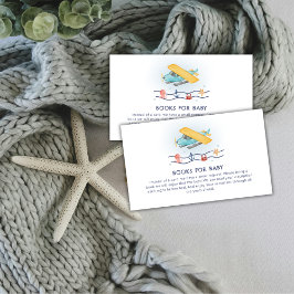 Summer Travel Sea Airplane Books For Baby Shower エンクロージャーカード