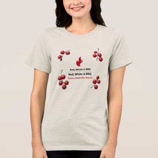 Summer Tri-blend Patriotic Shirt for Women トライブレンドTシャツ (正面)