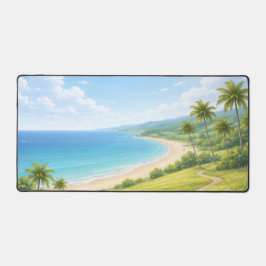 Summer Tropical Coast Mouse Pad デスクマット