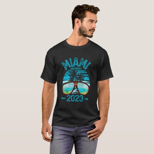 Summer Vacation 2023 Florida Miami Beach Tシャツ (正面フル)