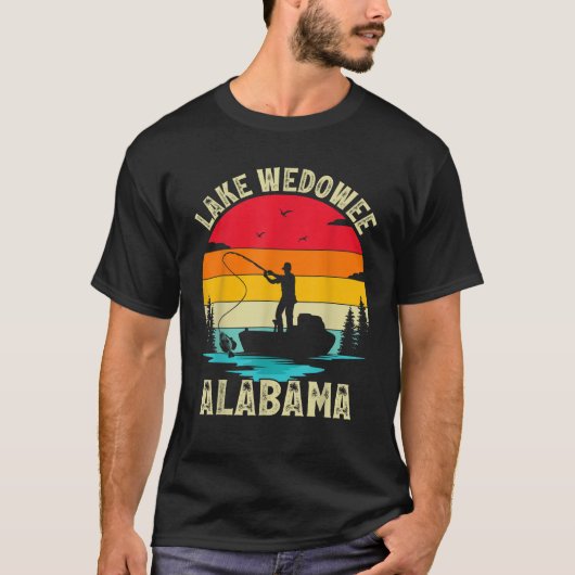 Summer Vacation Fishing Vintage Retro Alabama Wedo Tシャツ (正面)