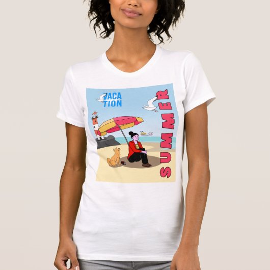 Summer Vacation for Female Tシャツ (正面)
