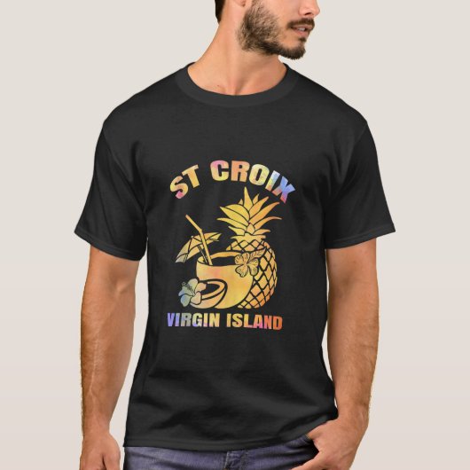 Summer Vacation Retro Virgin Island St Croix Beach Tシャツ (正面)