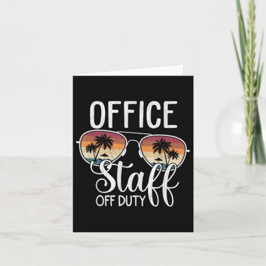 Summer Vacation School End Of Year Office Staff Of カード (正面)