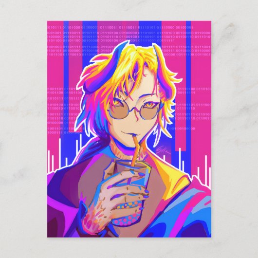 Summer vibe Anime ポストカード (正面)