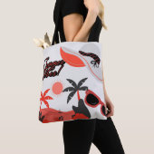 Summer Vibe White Tote bag トートバッグ (クローズアップ)
