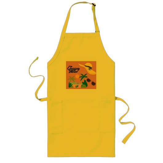 Summer Vibe Yellow ロングエプロン (正面)