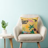 Summer Vibe Yellow Throw pillow クッション (椅子)