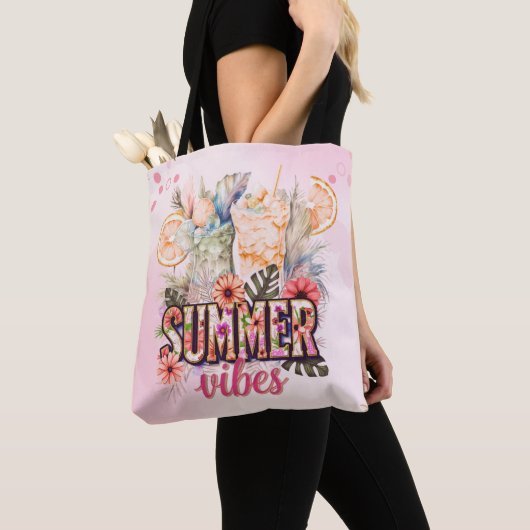 SUMMER VIBES トートバッグ (クローズアップ)
