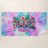 Summer Vibes ビーチタオル (正面)