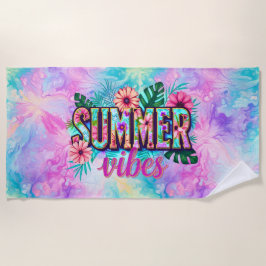 Summer Vibes ビーチタオル
