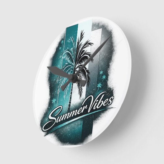 Summer Vibes ラウンド壁時計 (傾斜)