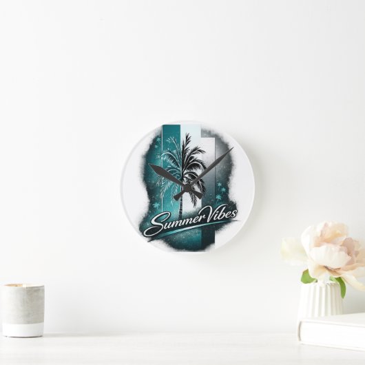Summer Vibes ラウンド壁時計 (ホーム)