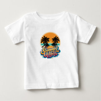 Summer Vibes | 南国ビーチの雰囲気デザイン ベビーTシャツ